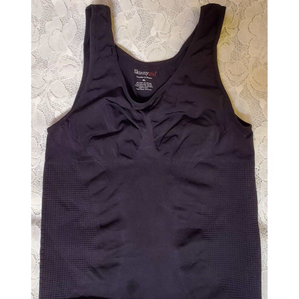 SkinnyGirl Lace Smoother Shaper Wear Onepiece Bodysuit Womens size XL, Black